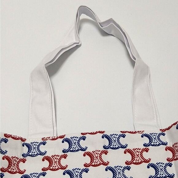 CELINE Gorgeous Tote Red and White Tote Bag - Picture 6 of 11